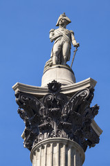 Admiral Nelson Statue on Nelson's Column in London