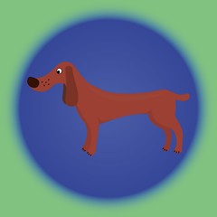 Vector image of a cartoon dog