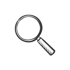 hand draw doodle search icon - 81721827