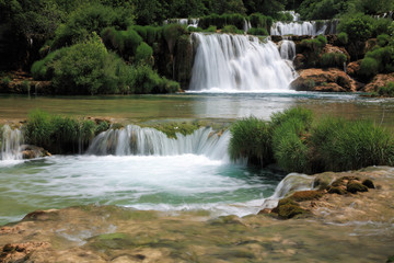 Fototapeta na wymiar Waterfall Skradinski Buk