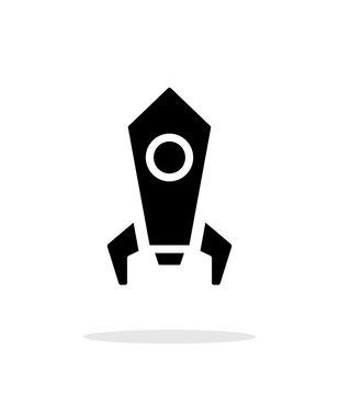 Rocket simple icon on white background.