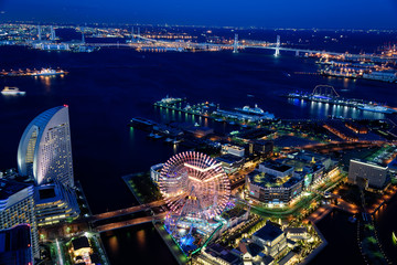 横浜みなとみらいの夜景