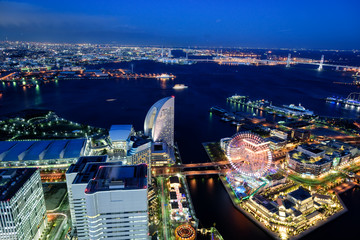 横浜みなとみらいの夜景