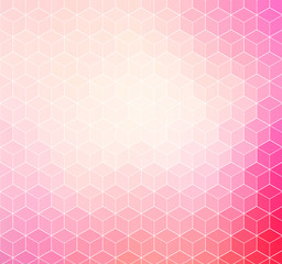 Pink geometric background with white outline