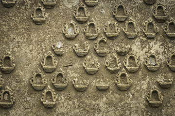 Ancient temple wall at Muang Badan,Kanchanaburi,  Thailand.