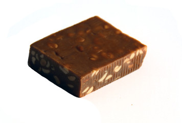 traditional eastern sherbet dessert with peanuts