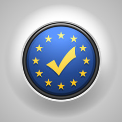 European Union Checkmark button