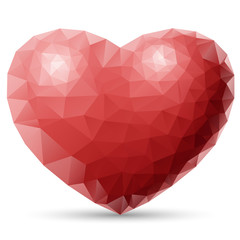 Naklejka na ściany i meble Polygon heart