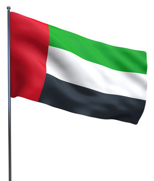 UAE flag waving