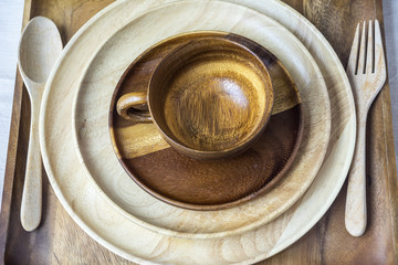 Fototapeta na wymiar Wooden Kitchenware