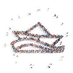 people in the form of a ship.