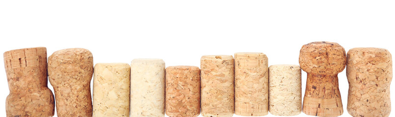 Wine corks isolated on white