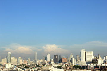 aerial view city in bangkok