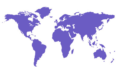 Fototapeta na wymiar blue isolated world map silhouette