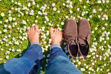 Break on a flower field