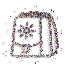 people in the form of school bags.