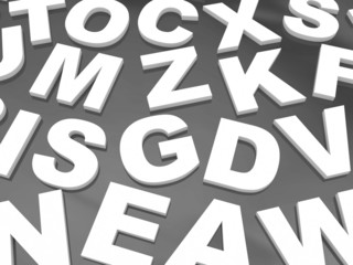 letters of the English alphabet.