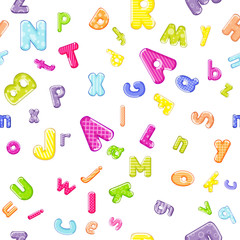 cartoon alphabet pattern