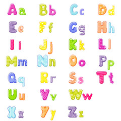 Fototapeta na wymiar cartoon alphabet