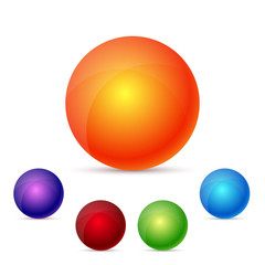 colorful glossy spheres
