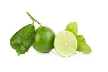 Fresh lime Isolated on white background