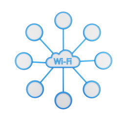  icon of wi-fi cloud. 
