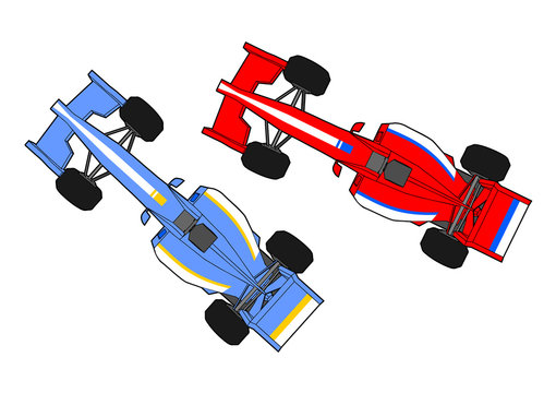 formula cars running