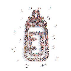 people in the form of a baby bottle.