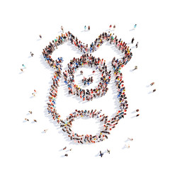 people in the form of children clothing.