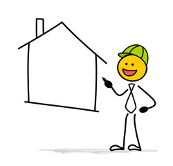 Strichmännchen Haus