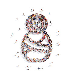 people in the form of a child.