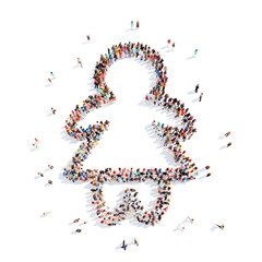 people in the form of a child.