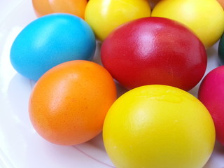 Colorful easter eggs
