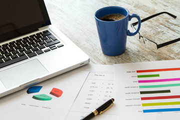 Analyzing graphics and tax.