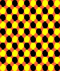 Touching head on orange background