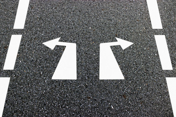Straßenverlauf rechts oder links