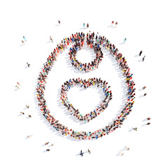 people in the form of childrens bib.