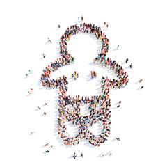 people in the form of a child.