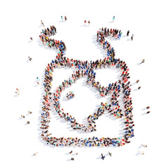 people in the form of childrens bib.