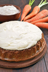 Carrot pie with icing