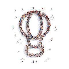 people in the form of balloons.