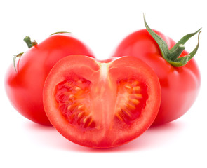 Tomato vegetable isolated on white background cutout