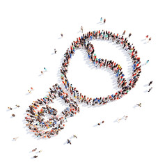 people in the form of children's rattles.