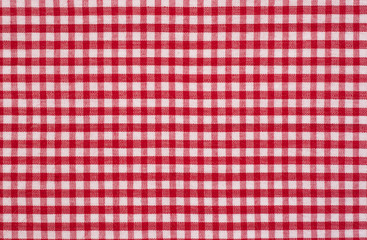 Red tablecloth background with vignette