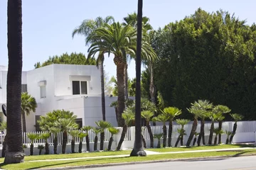 Wandcirkels tuinposter Luxe privévilla in de wijk Beverly Hills © greta gabaglio
