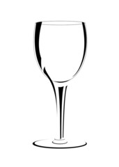 vector illustration of wine glass