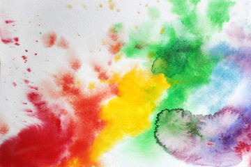 Watercolor splashes background