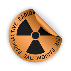 Fototapeta premium vector radioactive bent sticker