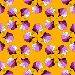 Seamless bright floral pattern
