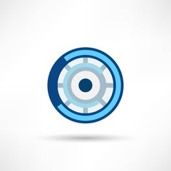 Cyber eye symbol icon